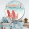 Designart - Coastal Chair Relax Beach II - Nautical & Coastal Metal Circle Wall Art